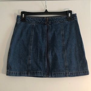 Denim Zipper Skirt Size Small Forever 21